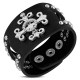 Bracelet gothique 08 - Noir avec croix