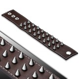 Bracelet gothique 19 - Marron avec pointes