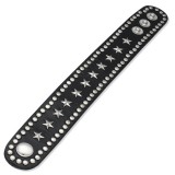 Bracelet gothique 25 - étoiles avec petits ronds en acier