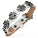 Bracelet gothique 30 - Blanc avec croix de malte
