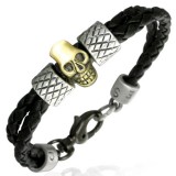 Bracelet gothique 40 - Crâne blanc
