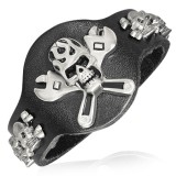 Bracelet gothique 46 - Tête de mort mécano