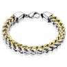 Bracelet acier chaine 06 - Gold-IP et acier