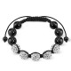Bracelet shamballa 11 -Férido 5 perles blanches