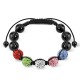 Bracelet shamballa 12 - Férido 5 perles multicolores