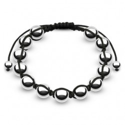 Bracelet shamballa 23 - Perles argentées