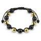 Bracelet shamballa perles rondes alternées sur ficelle (24)