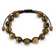 Bracelet shamballa 27 - Oeil de tigre