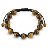 Bracelet shamballa 27 - Oeil de tigre