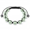 Bracelet shamballa 30 - Imitation perle vert pomme