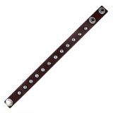 Bracelet de force 04 - Marron cercles en acier