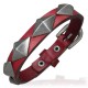 Bracelet de force 09 - Rouge avec losanges