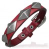Bracelet de force 09 - Rouge avec losanges