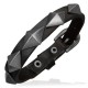 Bracelet de force 10 - Noir avec losanges