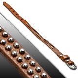 Bracelet de force 11 - Marron avec petits ronds