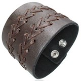 Bracelet de force 14 - Marron avec lanières en V
