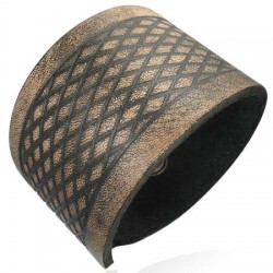 Bracelet de force 15 - Effet vieillit et losanges