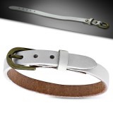 Bracelet de force 17 - Blanc style ceinture