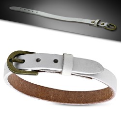 Bracelet de force 17 - Blanc style ceinture