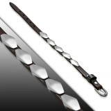 Bracelet de force 20 - Marron avec losanges