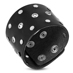 Bracelet de force 33 - Noirs ronds creux et pleins