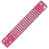 Bracelet de force 49 - Rose foncé multiples carrés