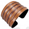Bracelet de force 60 - Marron clair avec bandes