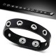Bracelet de force avec ronds creux en cuir (68)
