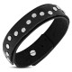 Bracelet de force 78 - Noir ronds en vague