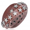 Bracelet de force 79 - Marron avec plusieurs tours étoiles