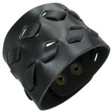Bracelet de force 86 - Noir deux bandes