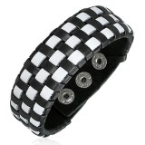 Bracelet de force 91 - Damier noir et blanc