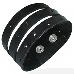 Bracelet de force 92 - Trois bandes noires