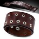 Bracelet de force 105 - Marron ronds creux