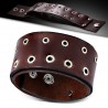 Bracelet de force 105 - Marron ronds creux