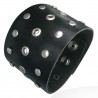 Bracelet de force 112 - Noir rond et ronds creux