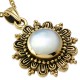 Pendentif en bronze 01 - Opalite blanche