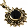 Pendentif en bronze 02 - Onyx noire