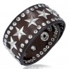 Bracelet de force 116 - Marron avec étoiles