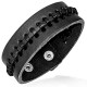 Bracelet de force 121 - Noir bande centrale