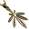Pendentif en bronze 16 - Feuille de cannabis