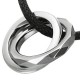 Pendentif en tungstène 08 - Gris deux anneaux