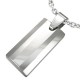 Pendentif en tungstène 10 - Gris rectangulaire cinq lignes