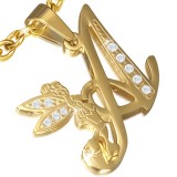 Pendentif lettre avec fée A