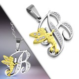 Pendentif lettre avec fée B