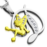 Pendentif lettre avec fée D