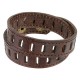 Bracelet de force cuir avec rectangles creux (130)