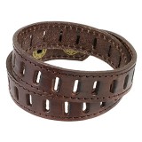 Bracelet de force 130 - Brun rectangles creux