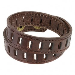 Bracelet de force 130 - Brun rectangles creux