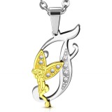 Pendentif lettre avec fée F